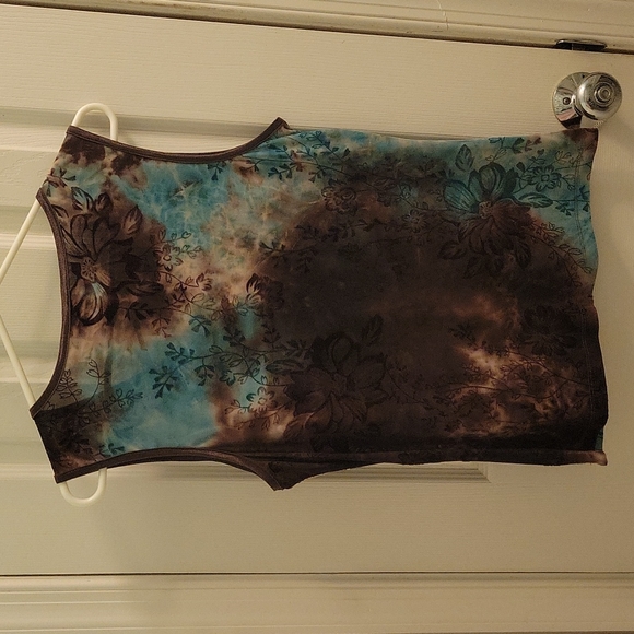 Sami & Jo, size M, multi-colored brown sleeveless top - Picture 3 of 5